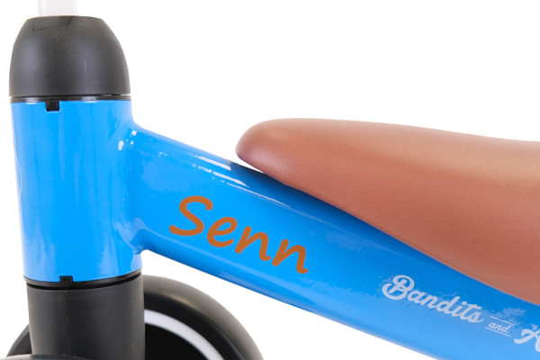 Bruine naamsticker Little Starter Blue