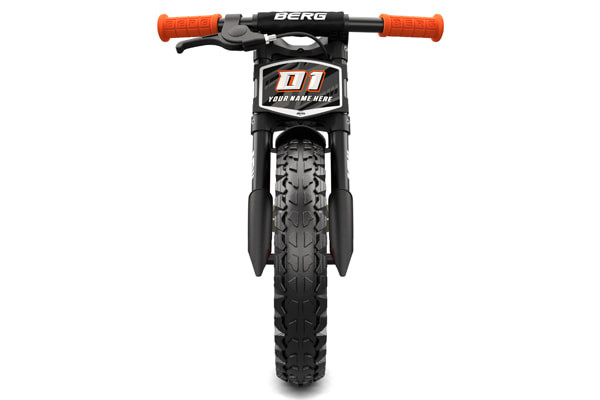 Het bordje voorop is te personaliseren