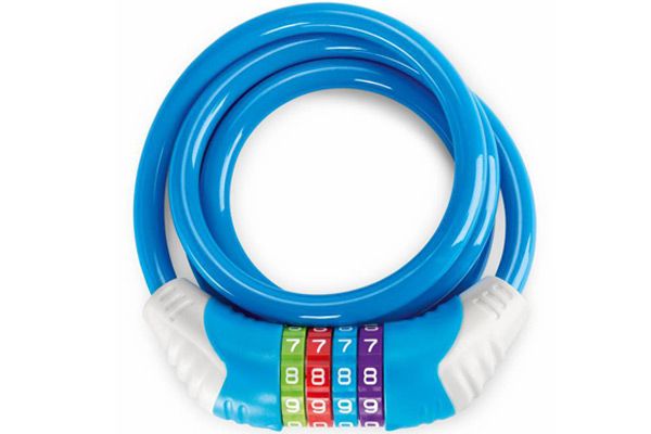 Blauw gekleurd cijferslot van Puky.