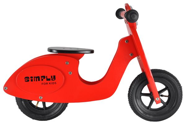 zegevierend Pessimist radioactiviteit Woodtoys Houten scooter rood | Loopfietsen.nl