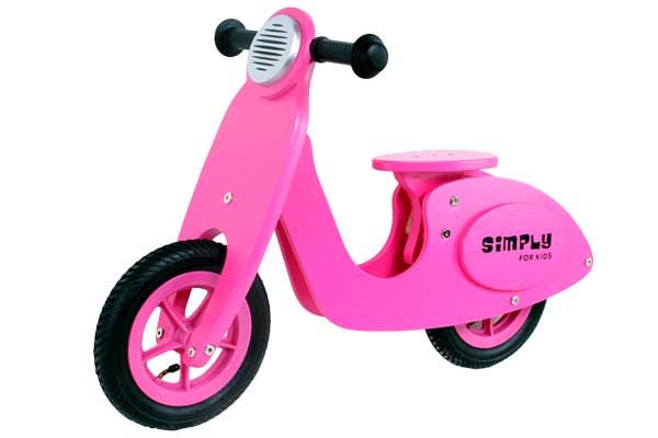Woodtoys scooter roze | Loopfietsen.nl