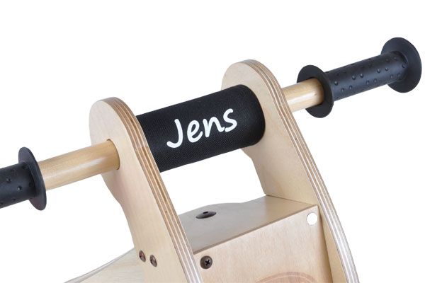 Bike Fun Kinbeschermer Trybike eigen naam zwart | Loopfietsen.nl